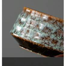 复古陶瓷抹茶碗、茶搅拌器架套装