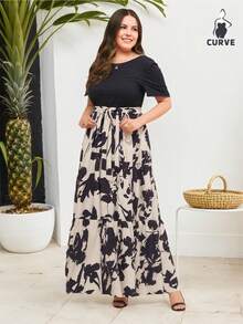 Plus Size Dresses - Black - View 2
