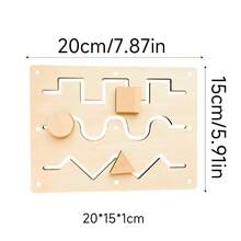 Busy Board Montessori Toy Semi-Finished Accessories, DIY Memory Walking Board, Early Childhood Intelligence Development And Action Habit Training - Wood Color - View 16