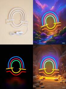 1個“let's Party” Led霓虹燈字母形狀,usb供電,適用於臥室牆面裝飾,節日派對婚禮裝飾 - 彩色 - 查看 9