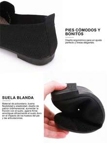 Tenis de mujer sin cordones tipo slip-on, tenis para mujer cómodos y transpirables con suela plana ligera, zapatos cómodos de mujer ideales para primavera, otoño y conducción, tenis deportivos para mujer para uso diario y estilo casual Tenis casuales de mujer de deporte para mujer, slip-on para primavera y otoño, de punta redonda, color negro y blanco solido , livianas modelo de tenis versátiles, zapatillas planas de lona para mujer corte bajo Tenis para mujer Zapatillas deportivas De suela ,cómoda,ligero,al aire libre caminar Zapatillas deportivas transpirables de malla para mujer, sandalias suela blanda antideslizante de color sólido con puntera redonda, aptas para uso diario, deportes, tenis. Mujer Casual Moda Transpirable Tenis Zapatos Cómodos Sneaker Nuevos zapatos deportivos casuales para mujer, tenis bordados cómodos, livianos, transpirables y planos deslizables, zapatos para mujeres - Negro - Ver 8