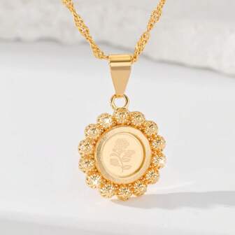 1 Rose Pendant Necklace For Women, Fashionable And Cute, Suitable For Wearing On Oneself, A Gift For Eid Al Fitr, A Gift For Mothers