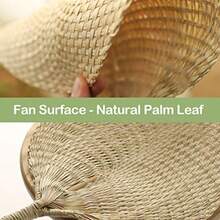 Handcrafted Rattan Decorative Fan Perfect For Parties Weddings Or Gifts For Women 1 Piece - 1 cái - Xem 5
