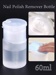 60毫升卸甲水分装瓶，黑白泵瓶，内含酒精、丙酮，可用作卸甲水、卸妆水、爽肤水，适用于液体灌装，空瓶 - 彩色 - 查看 12