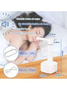MOLOLAN Dispensador Agua Electrico, Dispensador de Agua Eléctrico Portátil, Bomba de Agua Garrafon, Bomba para Garrafon de Agua, 3 Niveles de Salida de Agua, Carga USB, Bombeo Rápido,Dispensador de Agua Potable Bomba de bajo Ruido Carga USB Bomba de automática Water Dispenser Dispensador de Botella de Agua portátil eléctrico para Cocina Hogar Oficina (Blanco) - Blanco - Ver 3