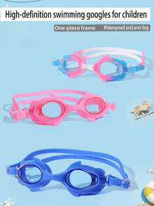 1 Set Of Children's Anti-Fog High-Definition Swimming Goggles, Waterproof And Anti-Fog High-Definition Professional Diving Goggles Swimming Equipment - Silicone Waterproof Swimming Goggles, Professional Training Swimming Goggles - Multicolor - View 3
