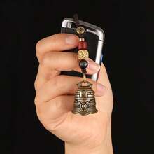 Brass Decorative Bell Keychain Lucky Charm For Car Keys Or Backpacks - Brass - View 2