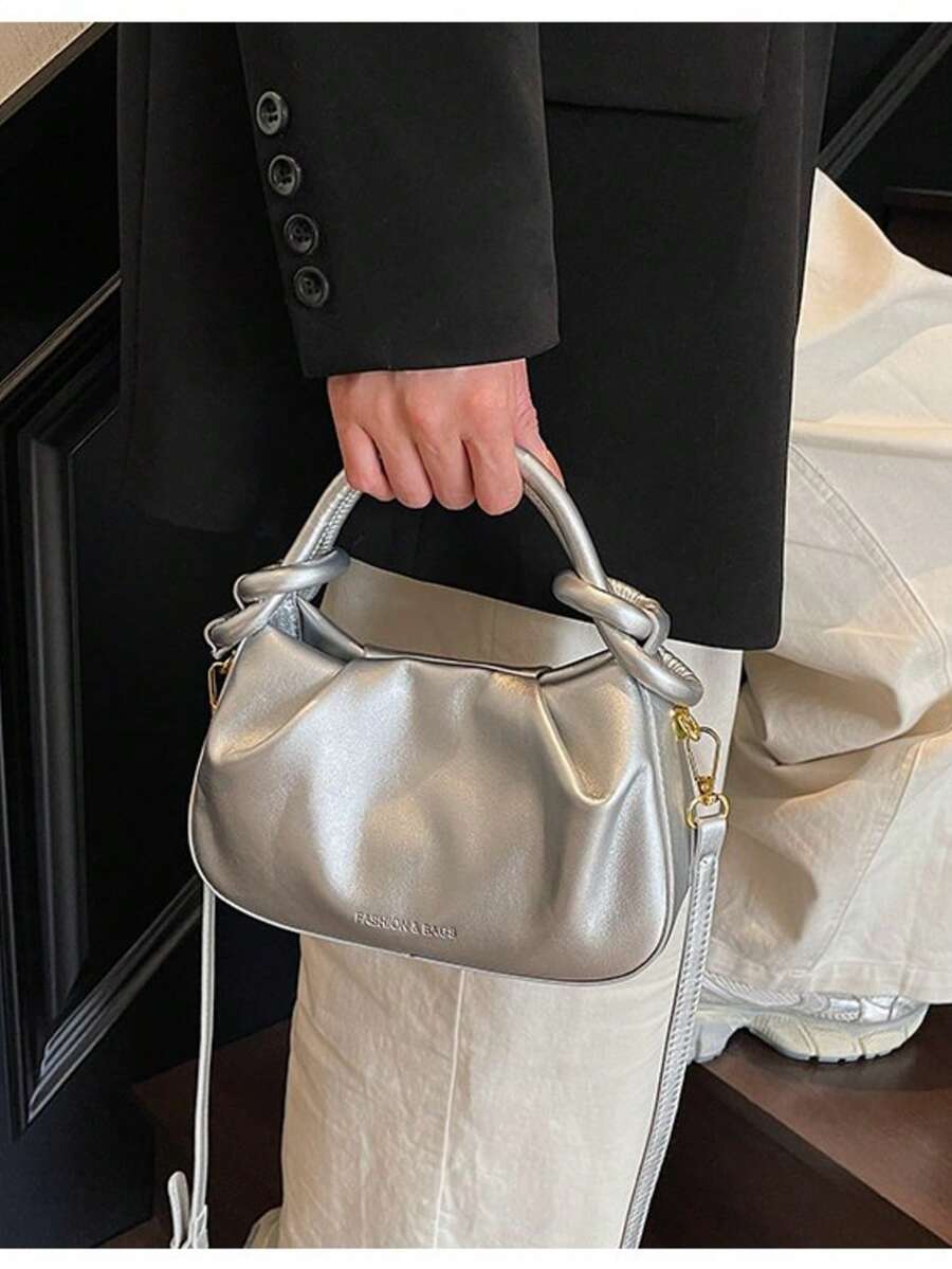 Slant Cross Shoulder Handbag, Fashionable And Simple Business Nordic Style Small Leather Bag, PU Leather - Multicolor - View 1
