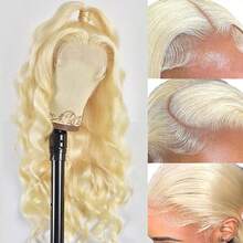 Uveous 613 HD Lace Frontal Wig 13x6 200 Density, Blonde Lace Front Wigs Human Hair, Pre Plucked Bleached Knots With Baby Hair Natural Hairline Body Wave 613 Lace Front Wig Human Hair - S613 - 查看 4