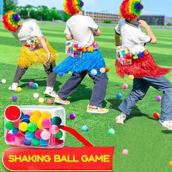 欢乐摇摆球游戏套装 - 腰部摆动的彩色球，派对互动小工具，适合室内/室外婚礼、团队建设、主题活动