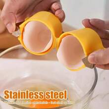 1pc Portable Egg Separator, Egg Shell Opener, Egg Peeler Tool For Hard Boiled Eggs And Raw Eggs, Quick Peeling, Kitchen Baking Tools, Suitable For Holiday Parties, Home Daily Use And Outdoor Camping, Eggs Breaker Kitchen Gadgets For Cooking Bakery, Baking Supplies, Kitchen Accessories