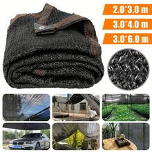 Malla multifuncional para nieve de alta densidad y transpirable con rayas de colores, protección UV de alta densidad, a prueba de nieve, anticongelante, adecuada para terrazas, picnics, cocheras, jardines, balcones, pabellones de pasillos, playas, patios y techos, fácil de instalar, esquinas reforzadas, bordes duraderos y resistentes. - Negro - Ver 6