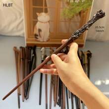 Warner Bros 2 piezas Varita oficial de Warner Bros. Harry Potter, Varita de Hermione, Varita mágica de Ron, Varitas de personajes de la serie de películas de Harry Potter, hechas de resina con núcleo de metal, accesorios de disfraz de Halloween, accesorios de escenario, regalo de Navidad, adecuado para la colección de fans de Harry Potter