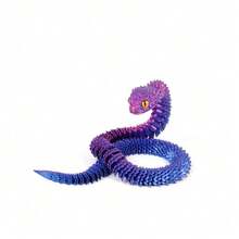 2/3 Stücke 30cm Schlangen Statue mit Locken - 3D gedrucktes Schlangen Spielzeug mit Schlangen Ei, mythisches Geschöpf Design, Dekoration für Zuhause, Stressabbau Spielzeug, geeignet für Weihnachten, ab 14 Jahren (zufällige Augenfarbe), Fidget Toy, 3D gedruckte Tiere - Schlange Viper, 3D Schlange, Mini 3D gedruckte Tiere, 3D gedruckte Schlangen, 3D gedruckte Schlange mit Ei