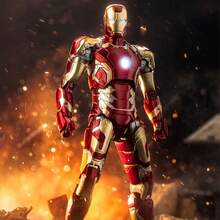 漫威钢铁侠系列 MK43 约7英寸可动人偶，创意桌面摆件，适合成人，可用作房间装饰礼品 - MK43 - 查看 2