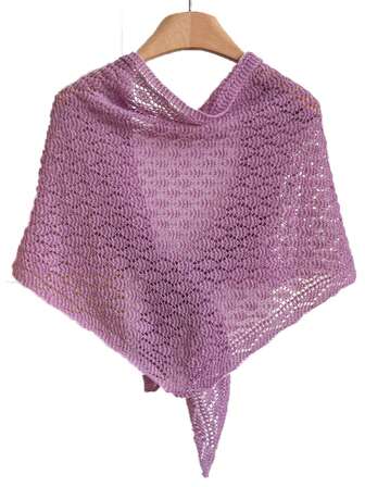 Breathable Openwork Knit Poncho - Multipurpose Triangle Scarf Wrap, From Resort Cover-Up To Evening Shawl (Hypoallergenic, Machine Washable)