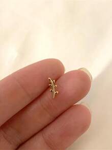 Pendientes de tuerca planos pequeños de plata de ley 925 para mujer, estilo de lujo para hélix y cartílago, mini pendientes de botón perfectos para uso diario, joyería nupcial, joyería fina - Dorado - Ver 22