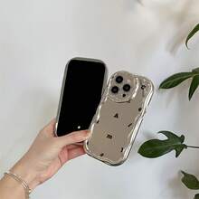 Funda para teléfono 1 pieza Diseño de TPU Teléfono ondulado galvanizado, evita el desgaste, transpirable, resistente al calor y al polvo, adecuado 11, 12, 13, 14, 15, 16 Plus Pro Promax XSMAX X/ XS - Blanco - Ver 2