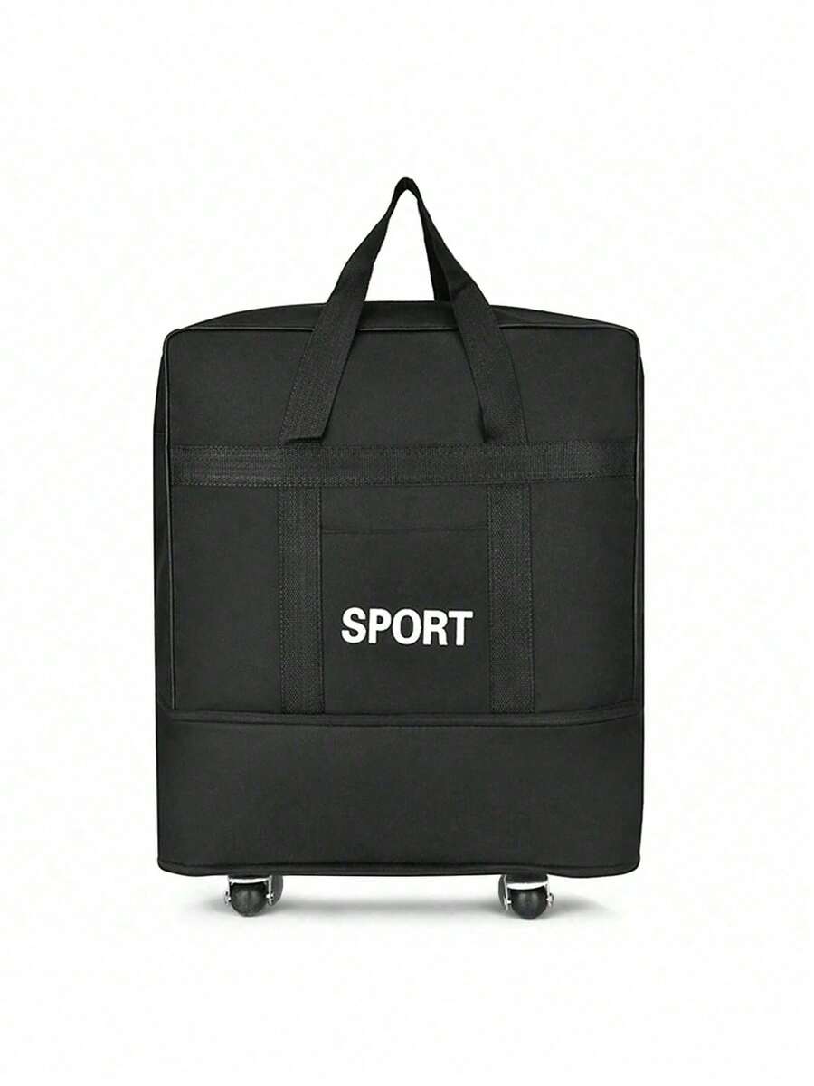 Maletón expandible, maleta rodante plegable para viajes y viajes de negocios - Negro - Ver 1