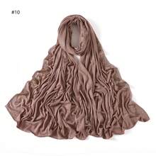 1pc Women's Solid Color Satin Scarf With Rhinestone Decor, Fashionable And Elegant, Soft And Breathable, Suitable For Dress Matching - Multicolor - View 20