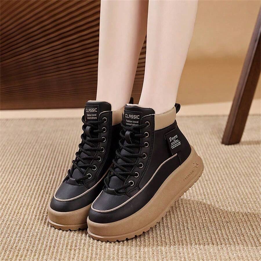 Mar Tin Boots British Style Short Boots Spring And Autumn 2025 New Retro All-Purpose Board Shoes High Top Women Shoes KT-2806 High Quality Material Durable Fashion All-Purpose Retro Texture Quick Drying Breathable, Suitable For Family Gatherings And Outdoor Dating Parties