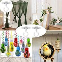 1 pezzo Gancio adesivo girevole da soffitto - Gancio da soffitto girevole a 360° resistente, facile da installare senza forare, gancio adesivo per appendere piante, lanterne, campanelli eolici, decorazione soffitto moderna, con gancio a utilità multipla, adatto per uso interno ed esterno | Design minimalista | Plastica durevole, per appendere (Colore e stile casuali)