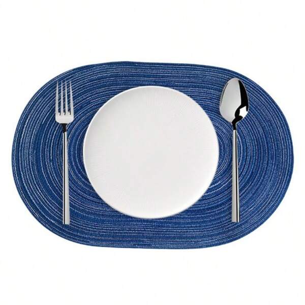 10pcs 35x50cm Blue Woven Placemats, Tabletop Decoration Placemats, Gift Placemats
