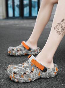 Sandalias de verano para hombre, para deportes al aire libre, antideslizantes, de secado rápido y con diseño de moda, zapatos de agua transpirables y con agujeros para adolescentes, zapatillas de playa