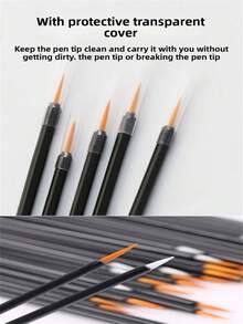 200 pezzi Penne monouso ultra-sottili per arte di unghie, penne per linee sulle unghie, penne per terapia luminosa per unghie, eyeliner monouso, matite per sopracciglia - Multicolore - Visualizzare 6