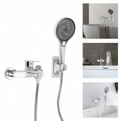 YUNRUX Bathtub Faucet Chrome Waterfall Mixer Tap Bath Faucet With Hand Shower
