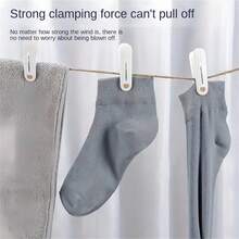 24 件软握塑料衣架 - 防风、防滑、无缝夹克衣架，适用于袜子、内衣、毛巾等 - 非常适合洗衣和烘干需求，洗衣衣架|无缝夹克衣架|防风衣架，衣架