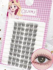 60 件自然 C 卷假睫毛 10-12 毫米，角色扮演睫毛适合女性眼睛、派对、俱乐部、化妆初学者、猫眼、扇形、超轻、万圣节睫毛化妆、圣诞节睫毛化妆睫毛簇、睫毛簇、单根睫毛、睫毛、假睫毛 - C - 查看 4