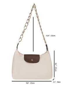 Bolsa de Ombro de Grande Capacidade, Minimalista e Fashionista, para Uso Casual, Compras, Transporte, Escola