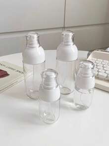 3pcs/1pc Home Skincare Moisturizing Spray Bottles, 60ml/120ml, Portable Travel Refillable Cosmetic Containers, Transparent Thick PET Spray Bottles, Press Type Lotion/Perfume Sample Empty Bottles, Multi-Purpose /Insect Repellent Containers - Clear - View 9