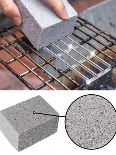 [DIY The Cleaning Brush You Want] 1/2 Pieces Barbecue Cleaner Stone Cleaning Block Barbecue Brush Cleaning Brush Suitable For Barbecue Strong Cleaning Barbecue Post-Cleaning Suitable For Camping Grill Stove Barbecue Dirt Removal Burnt Rust Iron Plate Cleaner Durable.