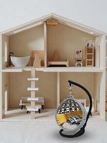 1 件迷你吊床椅模型，1:30 比例 DIY 娃娃屋配件，ABS 树脂家具，用于建造沙箱和微型房间装饰，非电动，无羽毛，适合元旦、情人节和一般庆祝活动 - 非常适合万圣节礼物、圣诞节礼物 - 彩色 - 查看 7