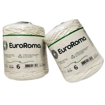 Barbante EuroRoma Cru 600gr Fio 6