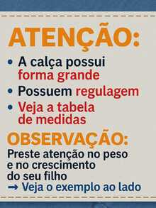 Lote com 3 Calças masculina infantil juvenil top