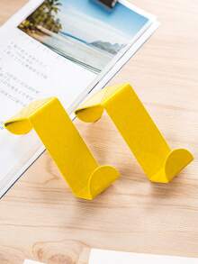 2pcs Kitchen Cabinet/Wardrobe Door Hooks, Nail-Free Stainless Steel S-Shaped Hanging Hooks, Dual-Use Coat Hooks - Multicolor - View 10