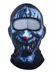 Fabulous Be Xtreme 4-Season Dustproof Sunscreen Cycling Balaclava Mask, Horror Clown Print, Quick-Dry Breathable Face Cover For Outdoor Sports