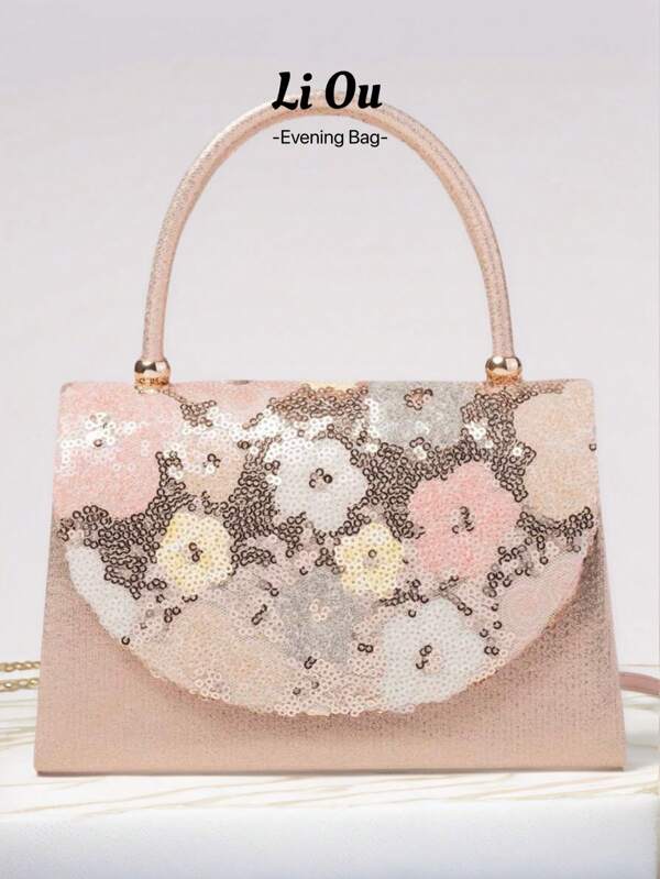 Fashionable, Luxury, Shiny Cocktail Bag, Gift Bag, Perfect Bridal Clutch For Wedding, Prom And Party Events, Dinner Bag For Party Girl, Suitable For Party, Wedding, Prom, Dinner/Banquet, Holiday Party, Evening Dress And Sequin Dress