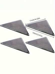 8 قطع من ملصقات السجاد القابلة لإعادة الاستخدام والغسل والمضادة للانزلاق مع تصاق مزدوج الجوانب، عصي السجاد غير القابلة للازلاق، ديكور آمن للمنزل - دبابيس السجاد (4 قطع شرائط لاصقة 4 قطع لاصقات مساعدة)