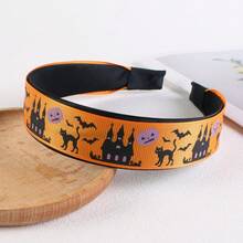 1pc New Festive Atmosphere Headband, Versatile Printed Ghost High Crown Wide-Brim Headpiece - Multicolor - View 15