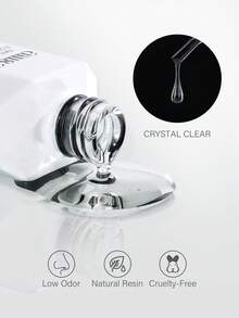 AILLSA 指甲胶水，15毫升/1支，可卸式，LED/UV灯适用，持久速干凝胶指甲油，适用于美甲、家庭美甲沙龙DIY美甲 - 無色 - 查看 3