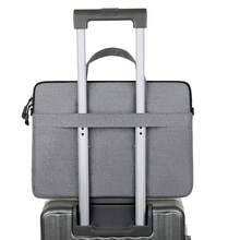 带大容量天鹅绒收纳袋的笔记本电脑包，男女通用商务公文包，防震笔记本电脑内胆，适合返校使用的学校用品包，适合学校工作的笔记本电脑包，女士 Mac Book 保护套，兼容 Mac Book 保护套，大学必备品 - 黑色 - 查看 7