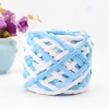 1Roll Multicolor Ice Strip Yarn 100g, 8mm Thick - Soft And Chunky Chenille Yarn, Fluffy Thread Knitting Chenille Yarn, Ideal For DIY Knitting & Crochet Projects Like Scarves, Slippers