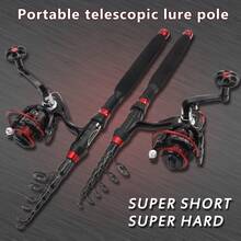 1.8m-3.0m Spinning Fishing Rod Wheel Optional Portable Telescopic Trout Travel Pole Lure Weight 10-50g Lure Rod Fishing - Multicolor - View 2