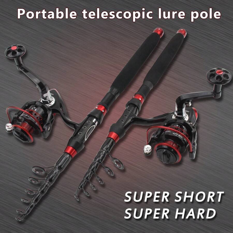 1.8m-3.0m Spinning Fishing Rod Wheel Optional Portable Telescopic Trout Travel Pole Lure Weight 10-50g Lure Rod Fishing
