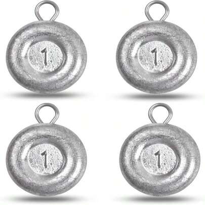 Disc Sinkers Fishing Weights, Coin Fishing Sinkers Weights Saltwater Surf Fishing Weights Bottom Drifting Trolling Catfishing Fishing Sinkers Saltwater Gear Tackle 1oz 2oz 3oz 4oz 5oz 6oz 8oz