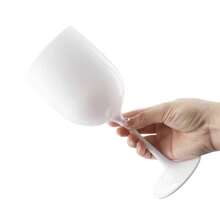 Große weiße und rosa wiederverwendbare Plastik Champagnergläser für Silvesterpartys, Weihnachten, Cocktailpartys und Weinverkostungen - langanhaltend und elegantes Partyzubehör